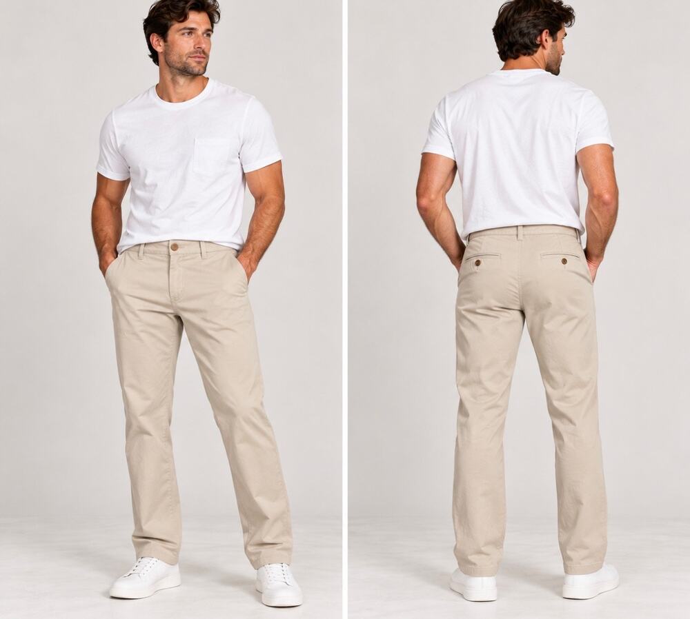 Bonobos Men’s Chino Pants 38x30 Beige Khaki Straight Leg Stretch Casual